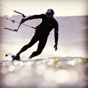 beginner kitesurfer