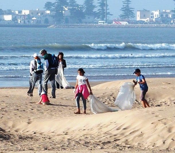 Strandreinigung von Essaouira