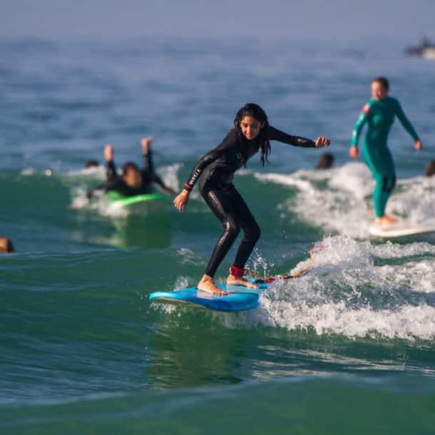 entrenamiento de surf